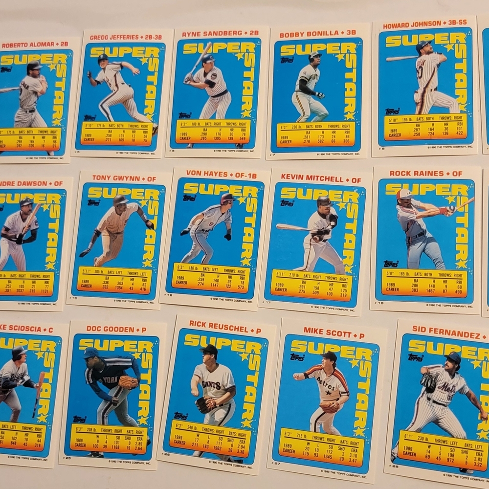 MLB Super Star Cards - Blue and Yellow